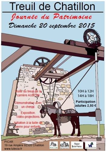 Affiche Journée du Patrimoine 2015 Treuil de Chatillon